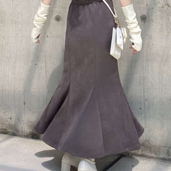 ロングスカート 上品マーメイドシルエットスカート