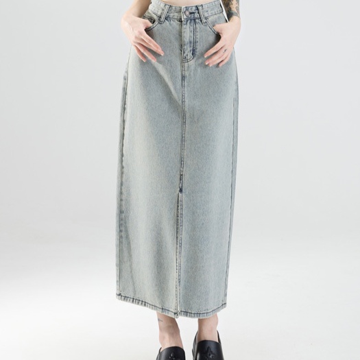 ロングスカート ストレートシルエット マキシ丈スカート