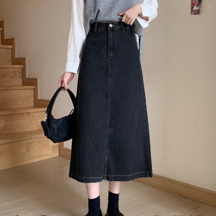 ロングスカート 着回し抜群 デニムスカート