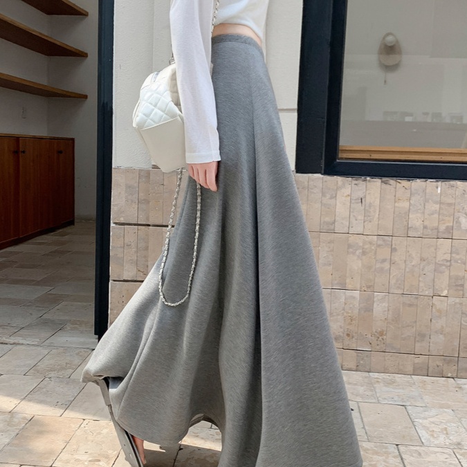 ロングスカート ふんわり広がる優美なマキシスカート