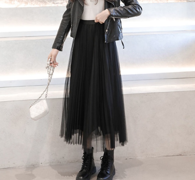 ロングスカート ふんわり揺れる大人のチュールスカート