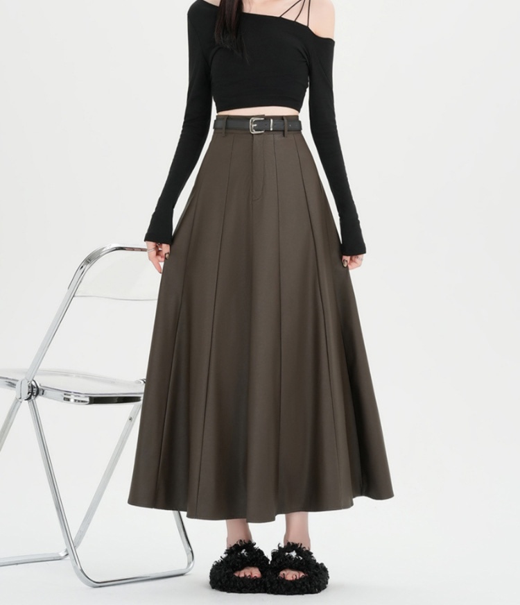 ロングスカート 上品シルエット ウエスト美人フレアスカート