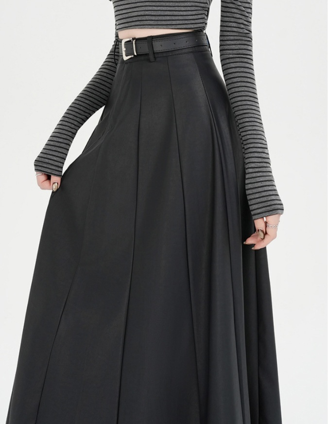 ロングスカート 上品シルエット ウエスト美人フレアスカート