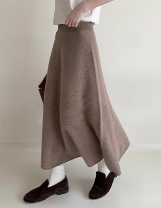 ロングスカート ゆったりロングフレアスカート