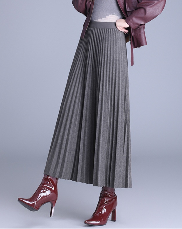 ロングスカート 上品ロングプリーツスカート