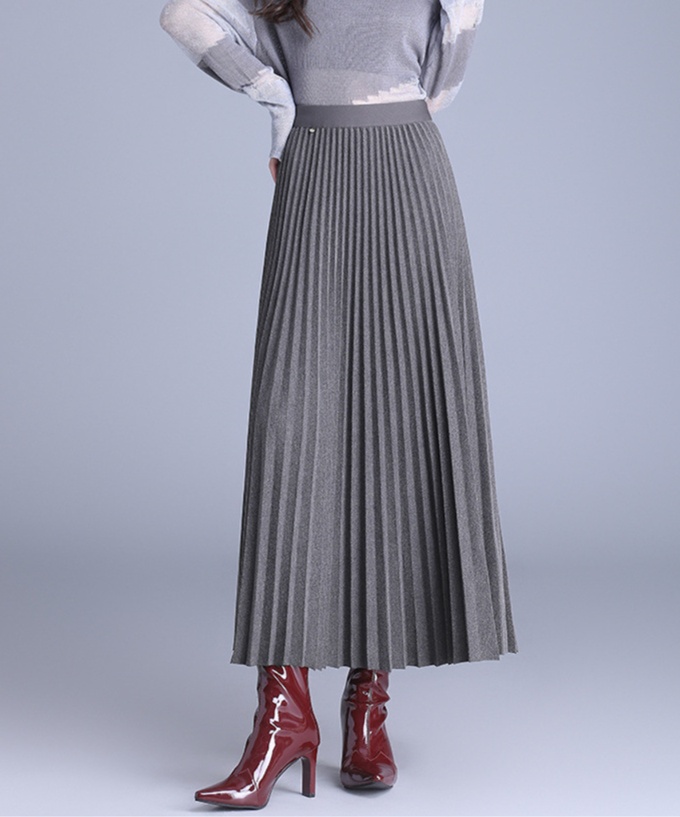 ロングスカート 上品ロングプリーツスカート