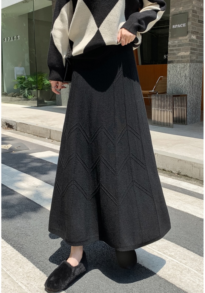 フレアデザイン Aライン ロングスカート