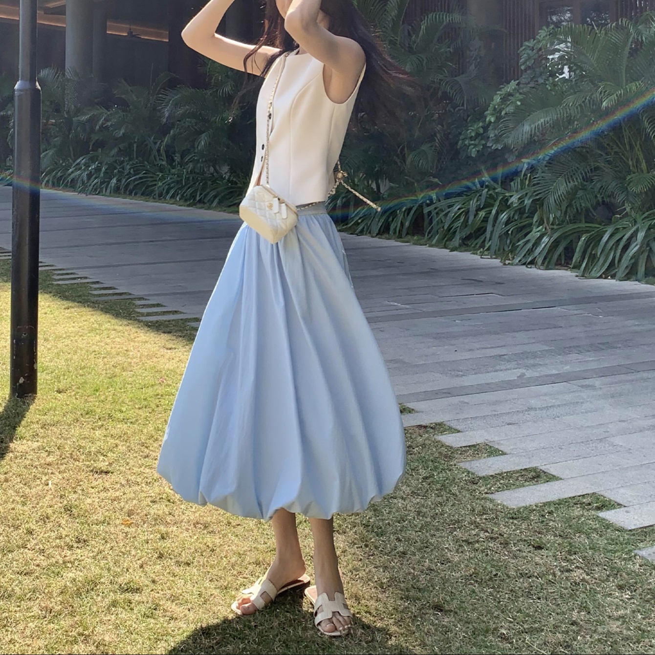 ふんわり優美バルーンロングスカート