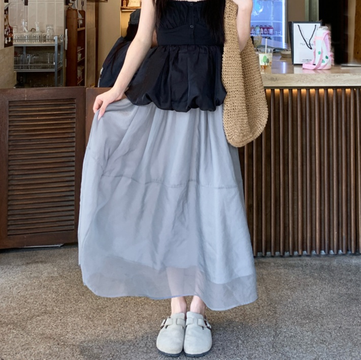 ロングスカート オフショルダーティアードマキシワンピース
