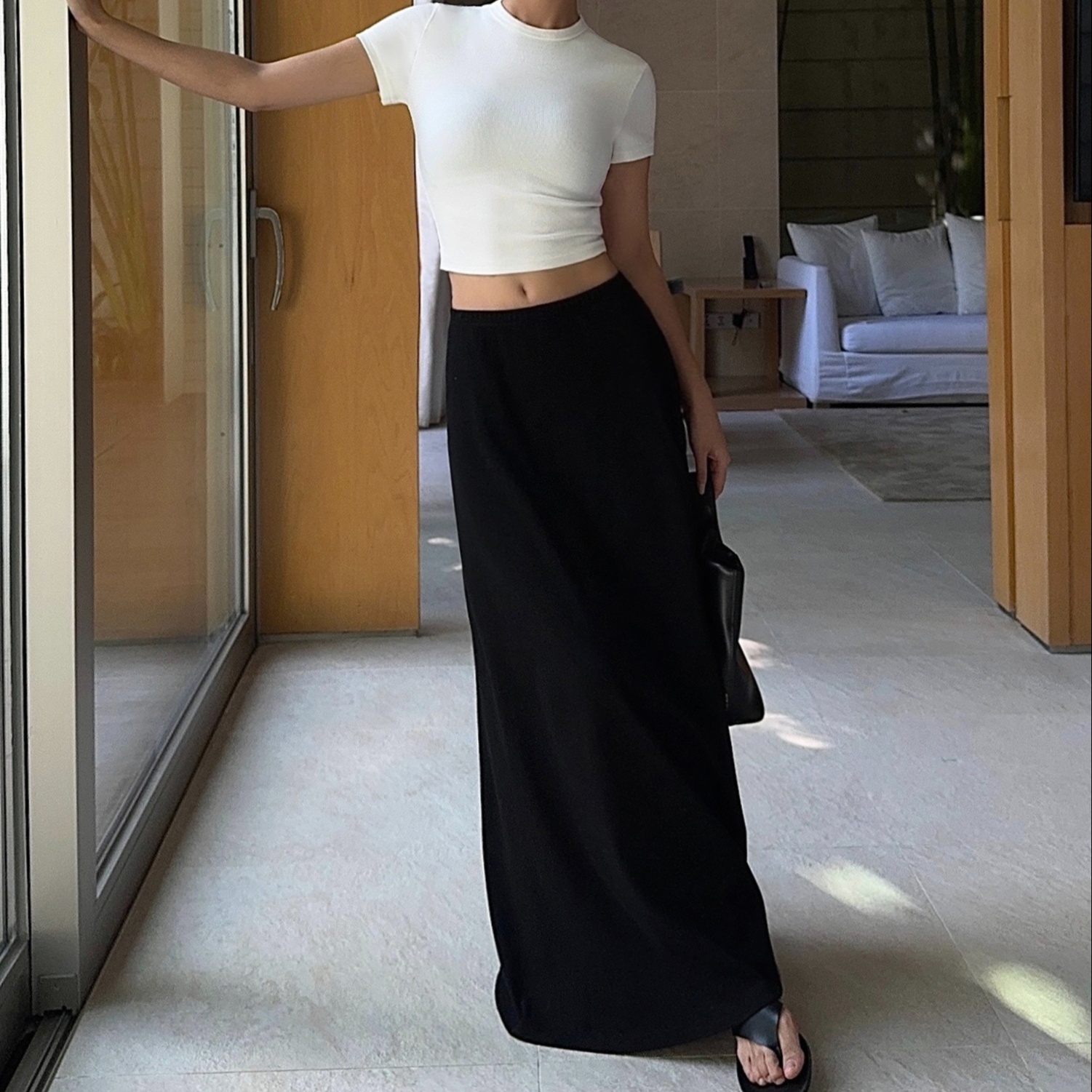 ロングスカート 優美なシルエット マキシ丈スカート