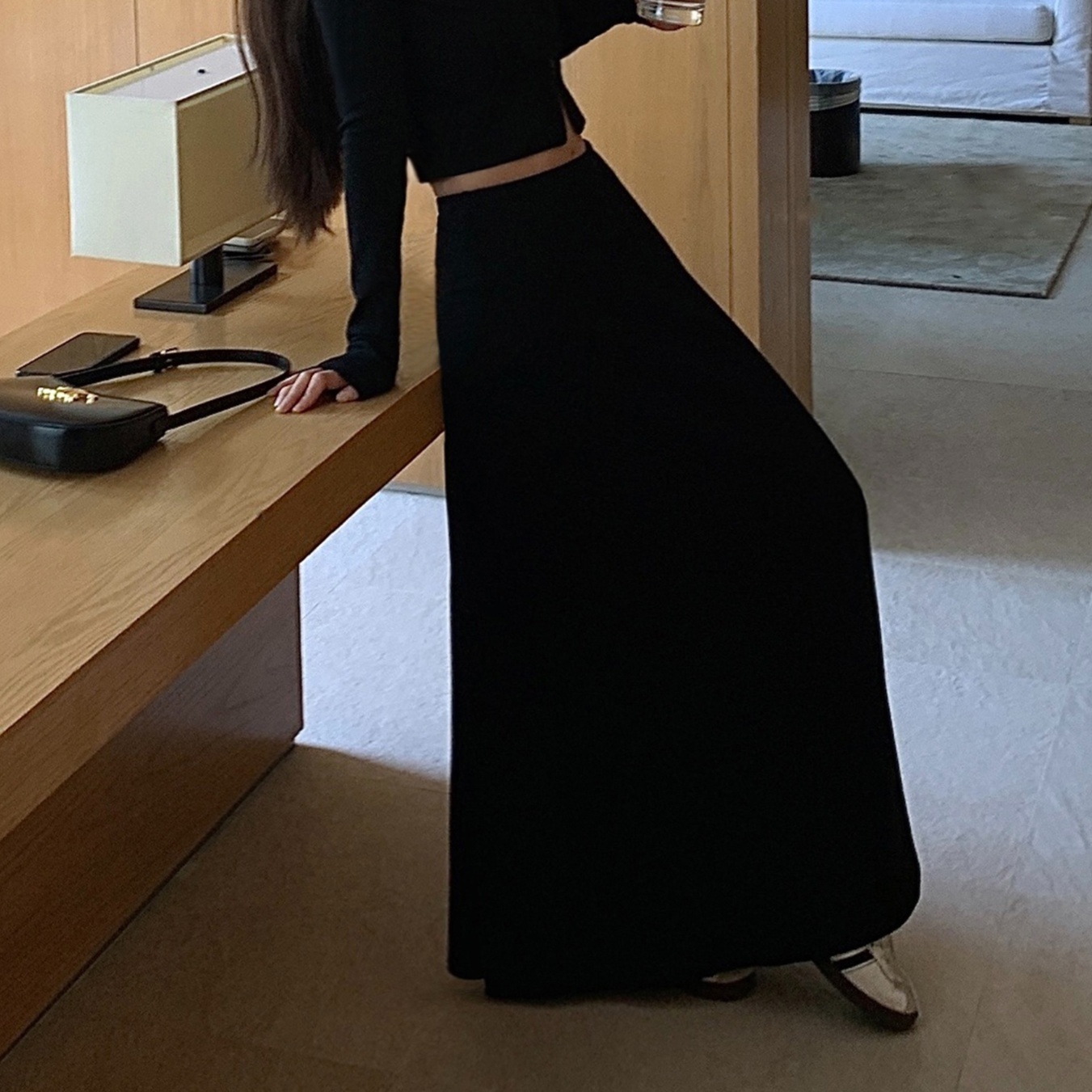 ロングスカート 優美なシルエット マキシ丈スカート