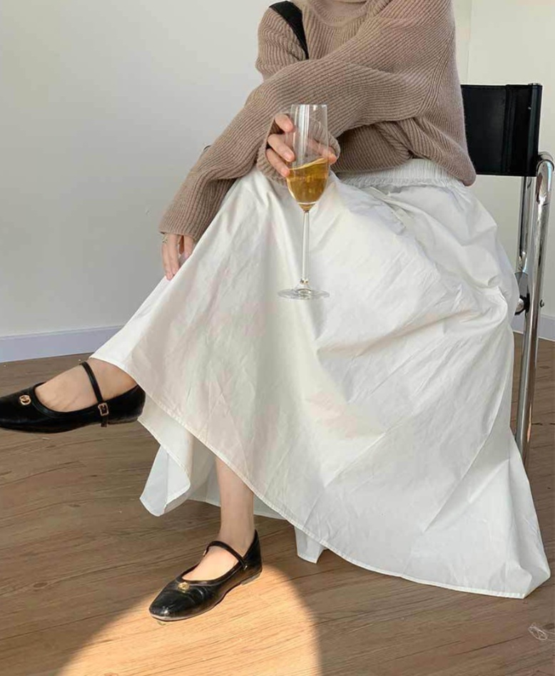 ロングスカート ティアードデザイン アシンメトリーマキシスカート