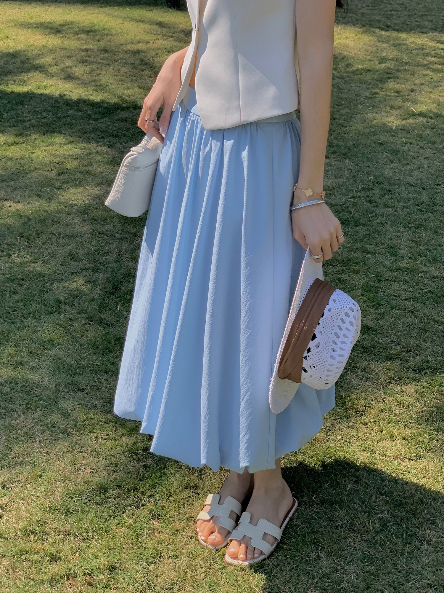 ふんわり優美バルーンロングスカート