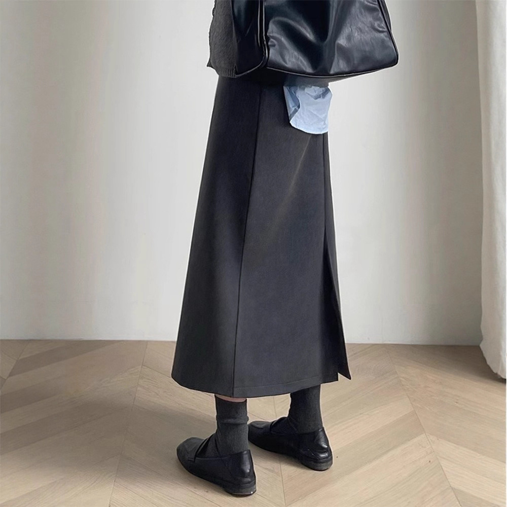 ロングスカート シンプル上質ロングタイトスカート