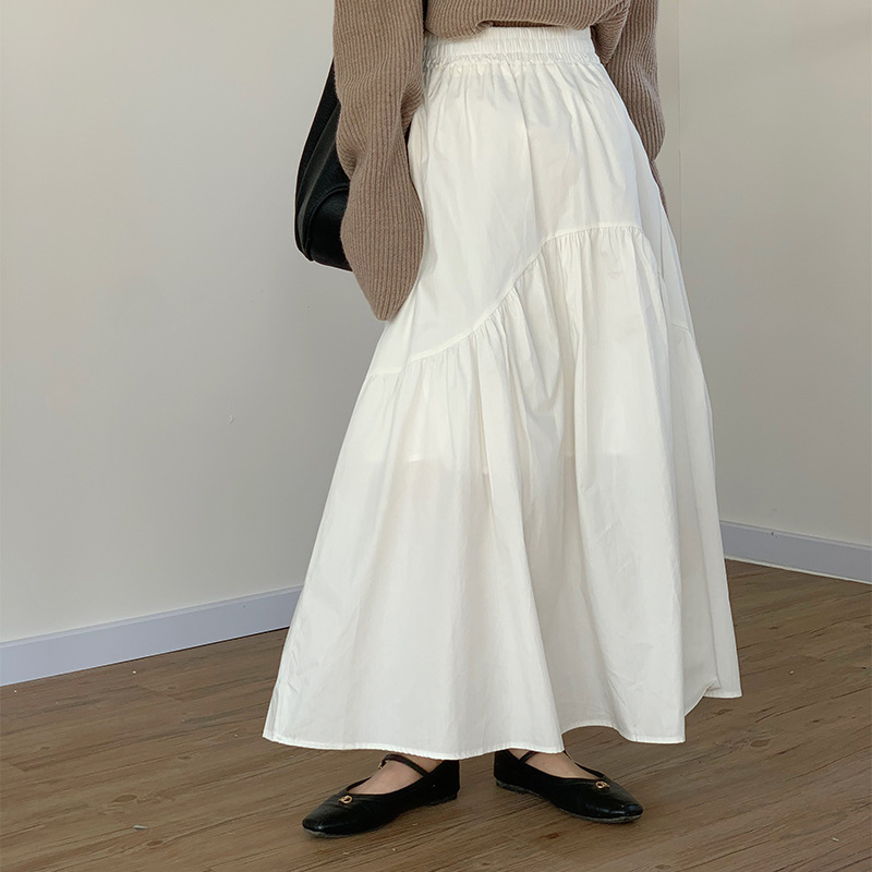 ロングスカート ティアードデザイン アシンメトリーマキシスカート