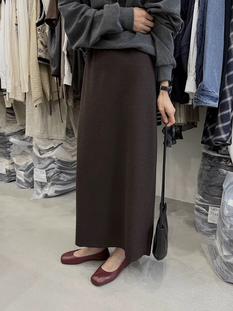 ロングスカート シンプル美シルエットロングタイトスカート