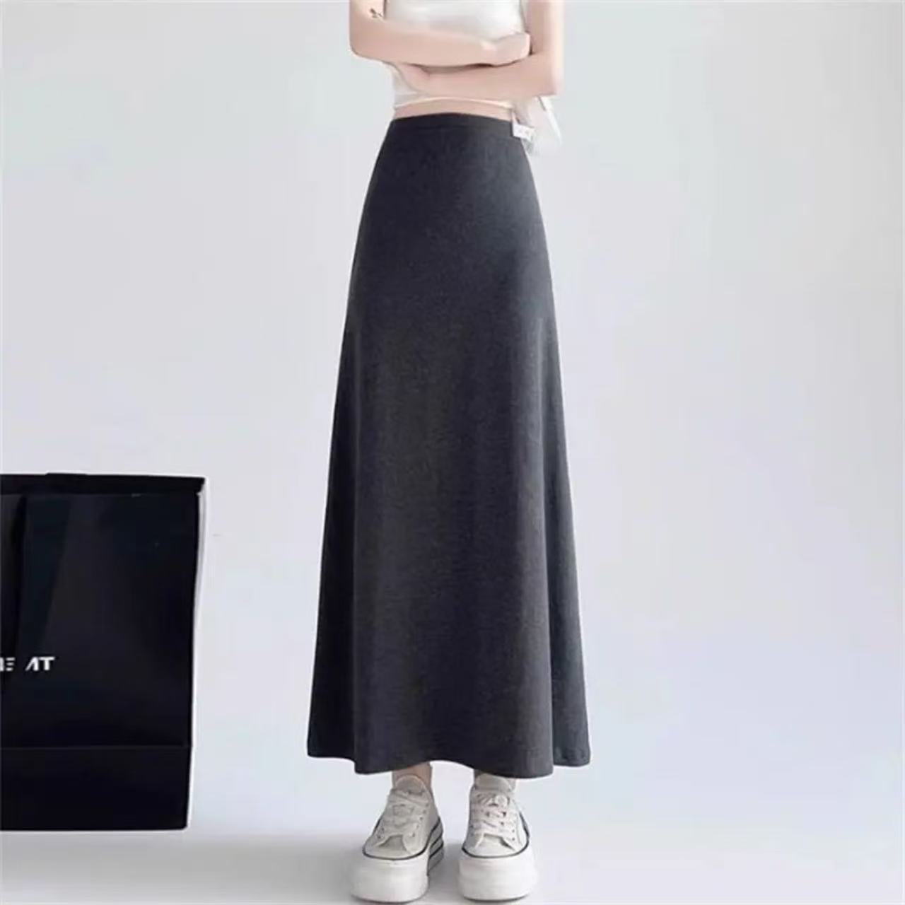 ロングスカート シンプル美シルエットマキシ丈タイトスカート