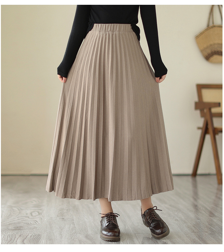 ロングスカート ふんわり優雅なプリーツミディスカート