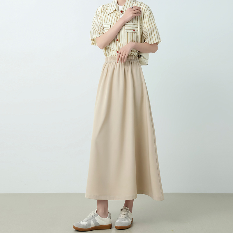 ゆったりシルエット フレアロングスカート