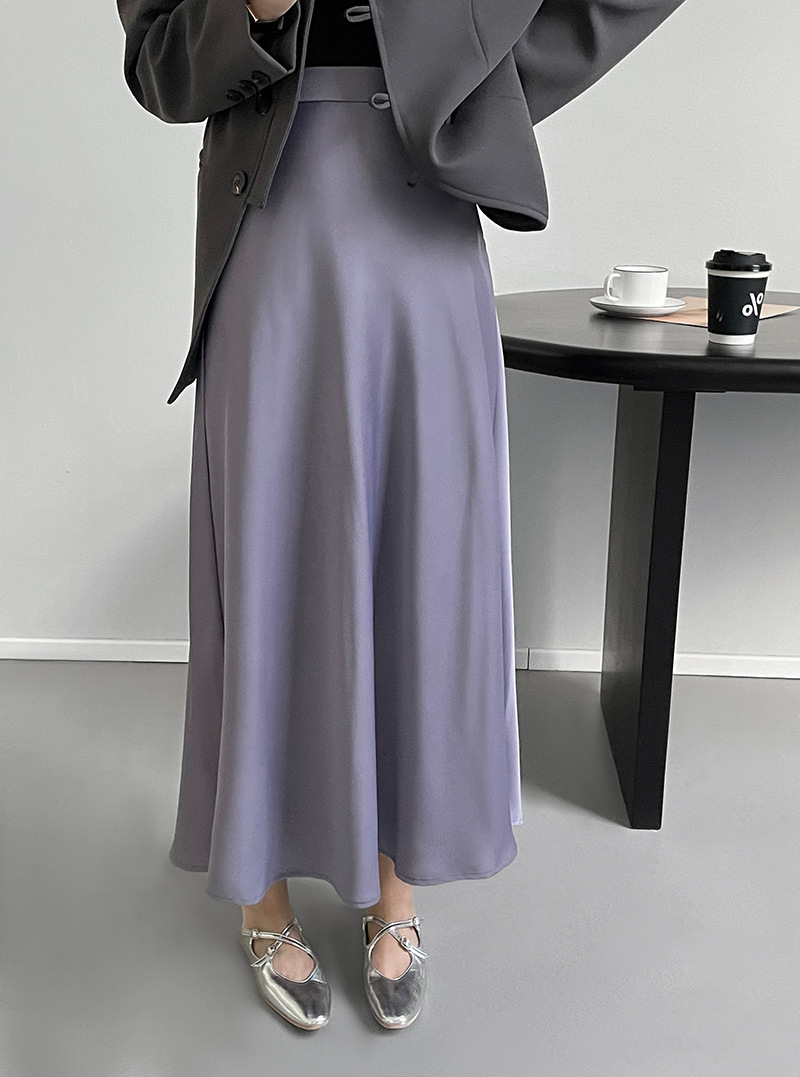 なめらか光沢マーメイドロングスカート