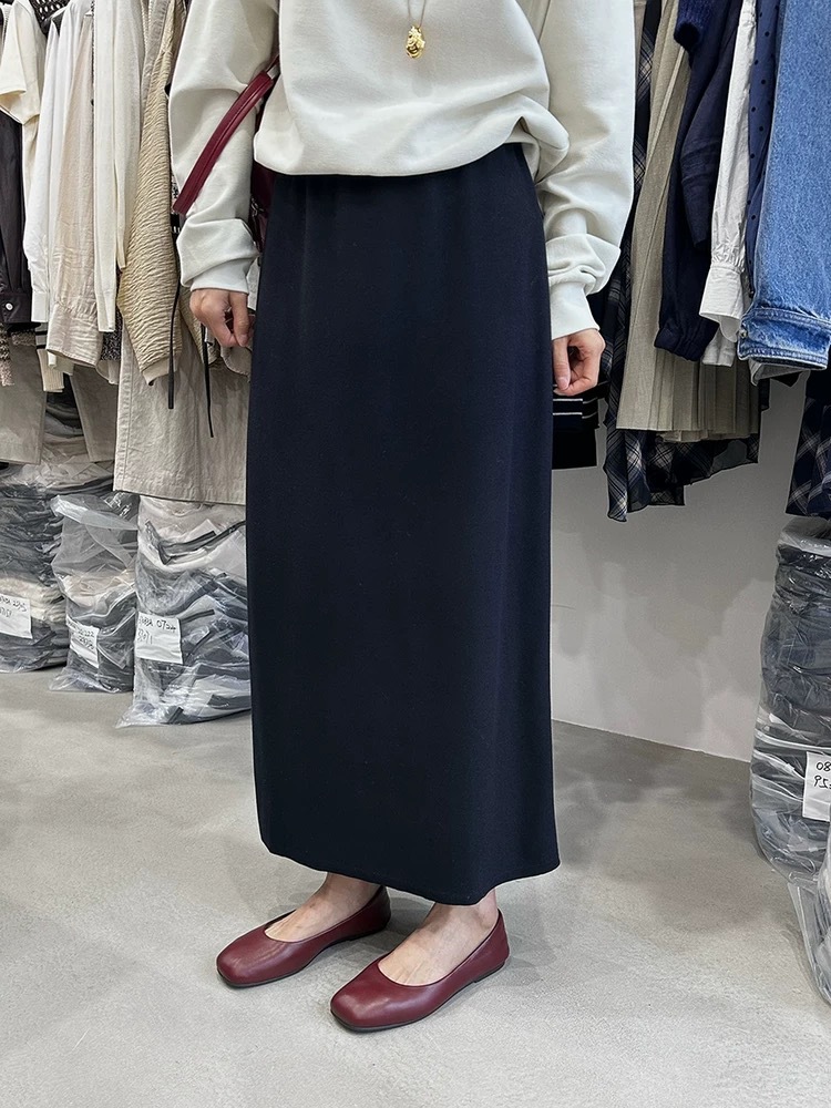 ロングスカート シンプル美シルエットロングタイトスカート