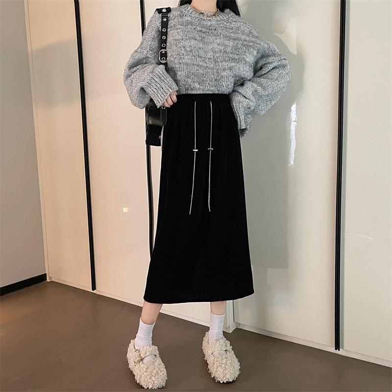 ロングスカート 洗練ミディ丈タイトスカート