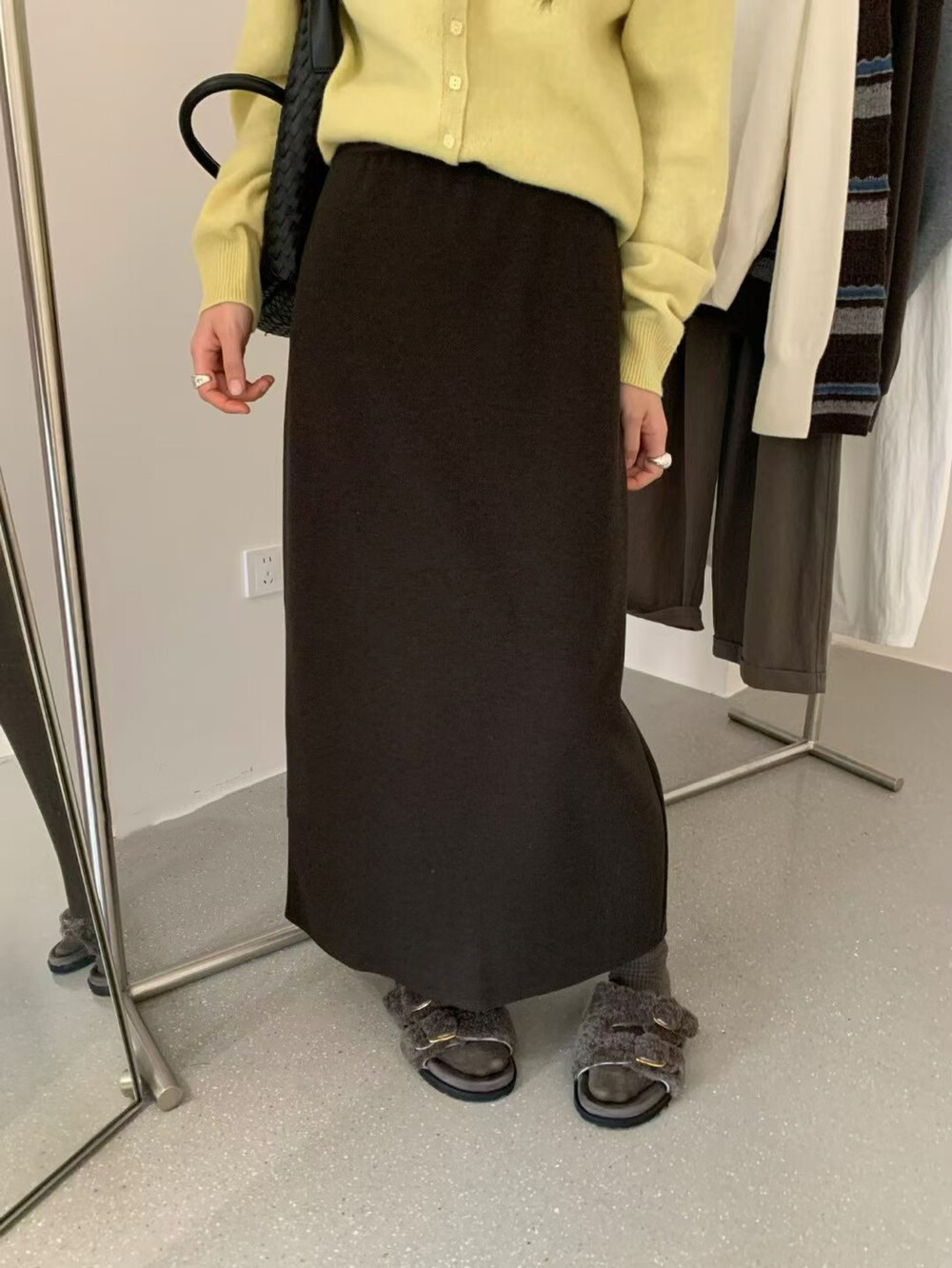 ロングスカート シンプル美シルエットロングタイトスカート