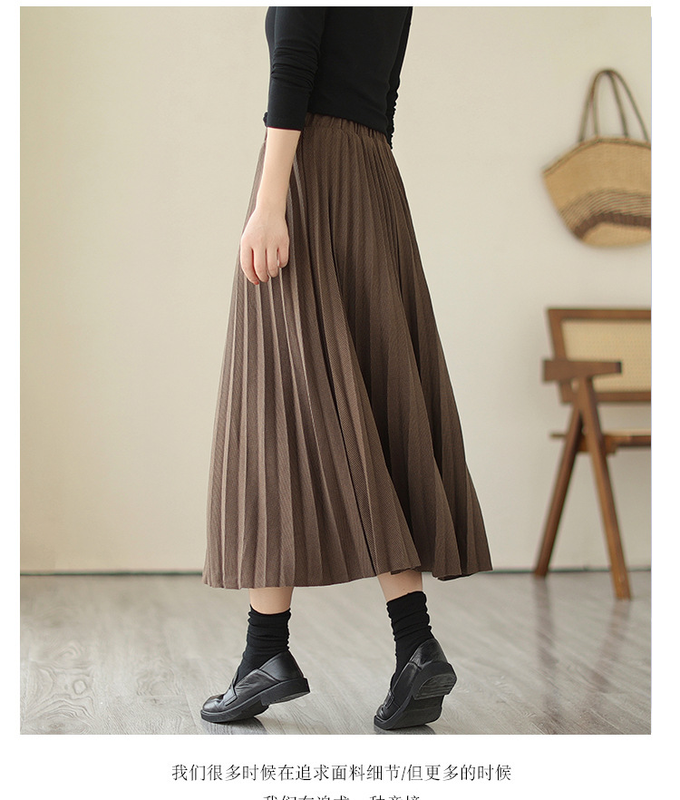 ロングスカート ふんわり優雅なプリーツミディスカート