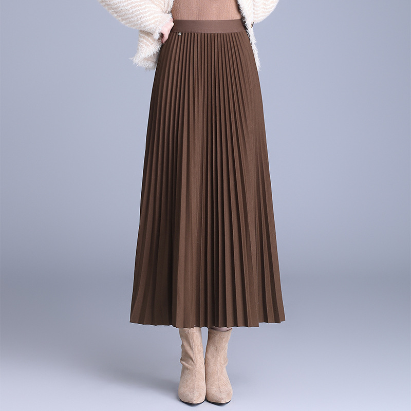 ロングスカート 上品ロングプリーツスカート
