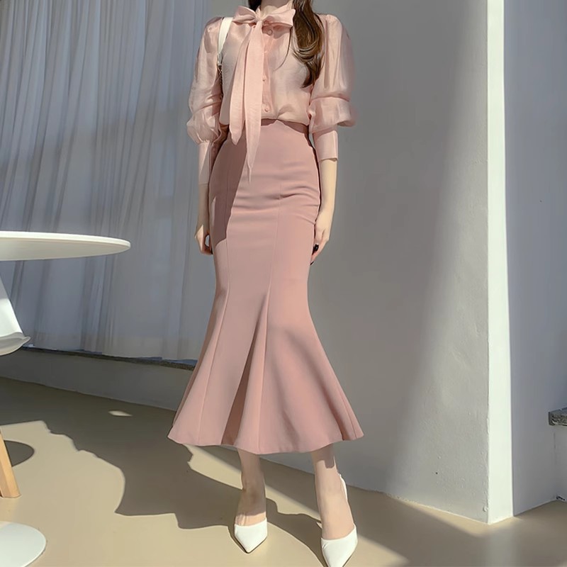 ロングスカート 優美なシルエット マーメイドスカート