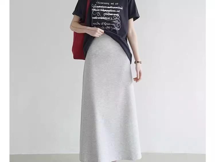 ロングスカート シンプル美シルエットマキシ丈タイトスカート