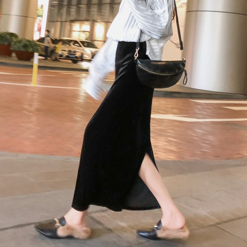 ロングスカート ストレートシルエット ロングタイトスカート