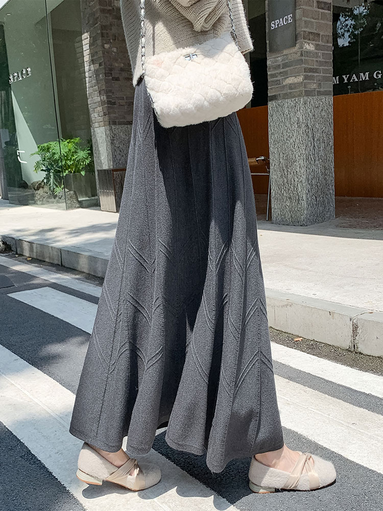 フレアデザイン Aライン ロングスカート