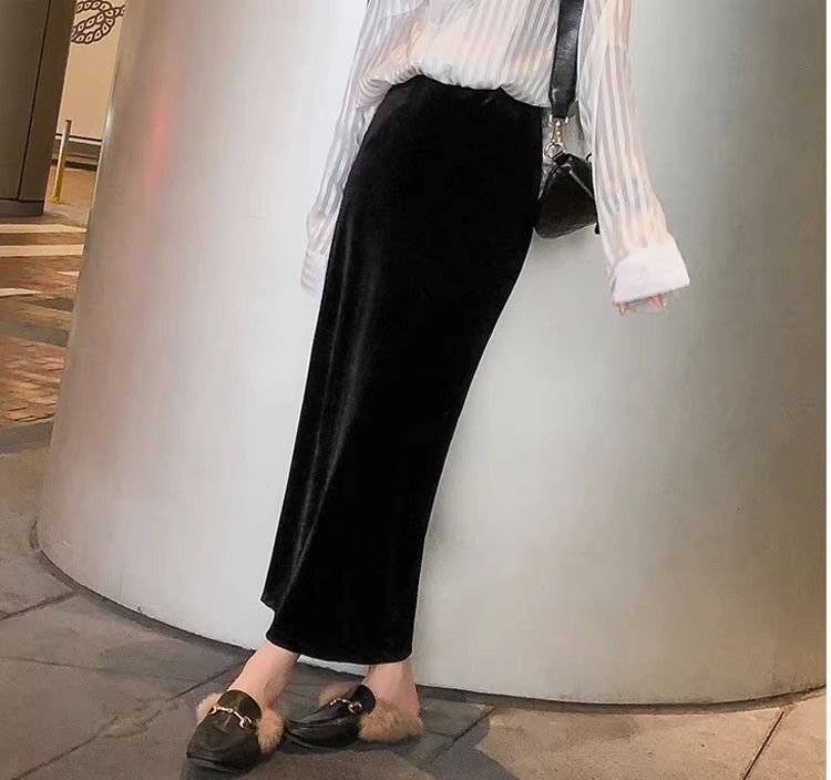 ロングスカート ストレートシルエット ロングタイトスカート