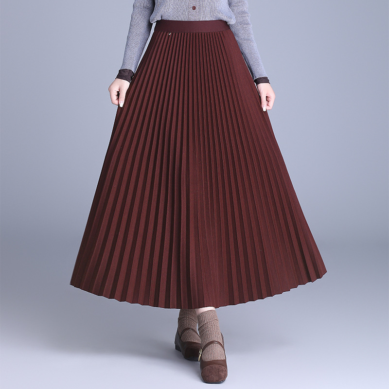 ロングスカート 上品ロングプリーツスカート