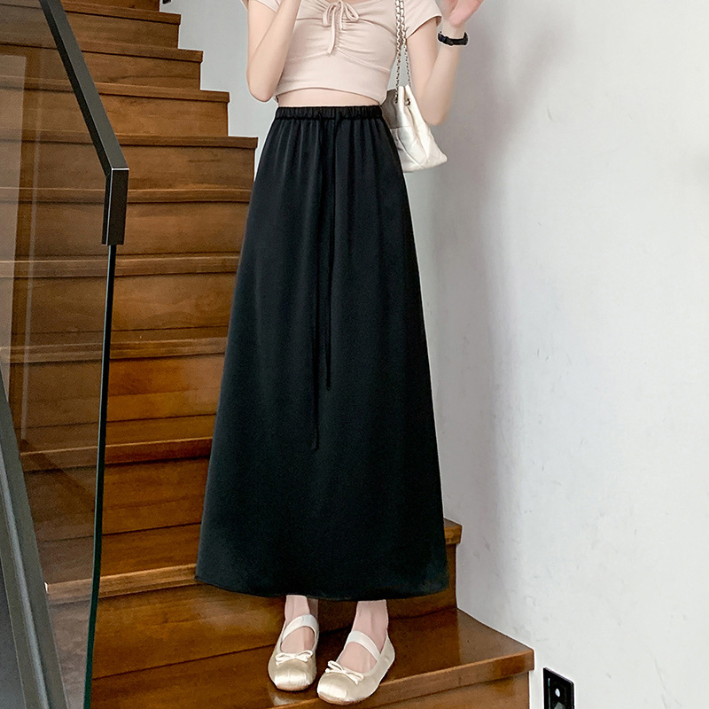 上品ゆったりAラインロングスカート
