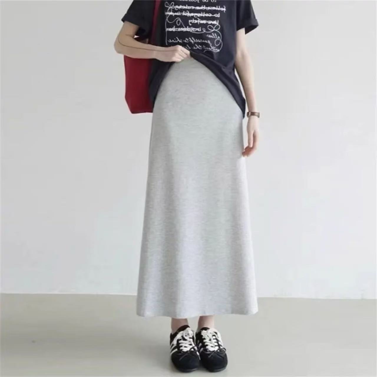 ロングスカート シンプル美シルエットマキシ丈タイトスカート