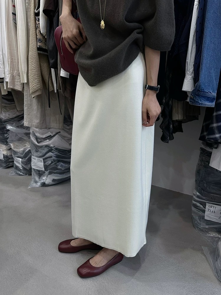 ロングスカート シンプル美シルエットロングタイトスカート
