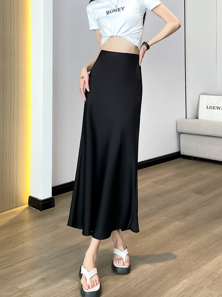 ロングスカート しなやかなマーメイドシルエットスカート