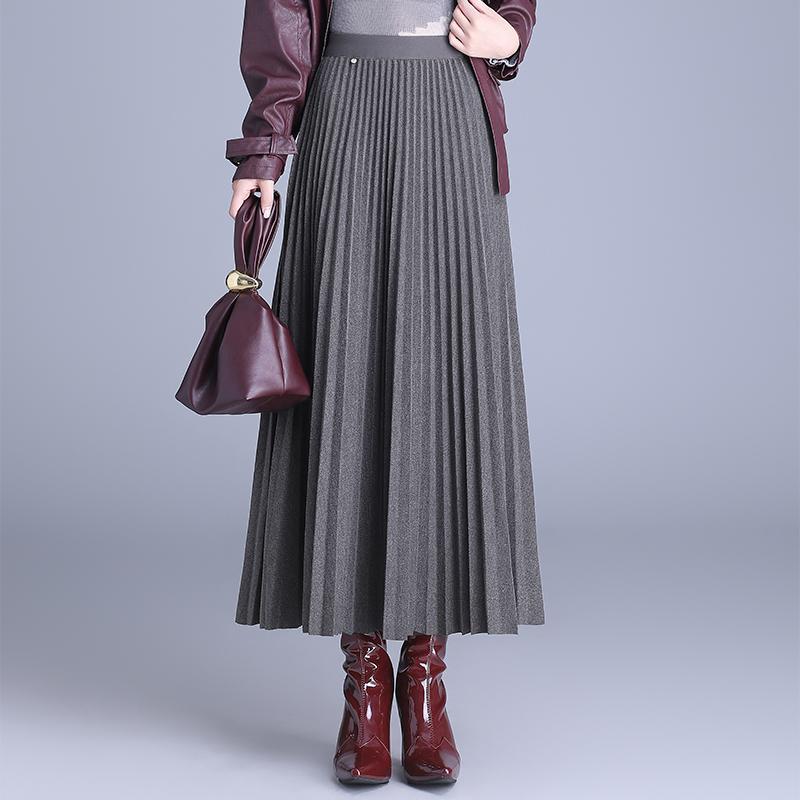ロングスカート 上品ロングプリーツスカート
