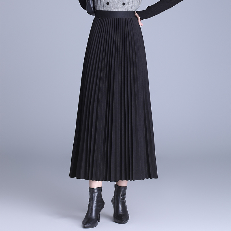 ロングスカート 上品ロングプリーツスカート