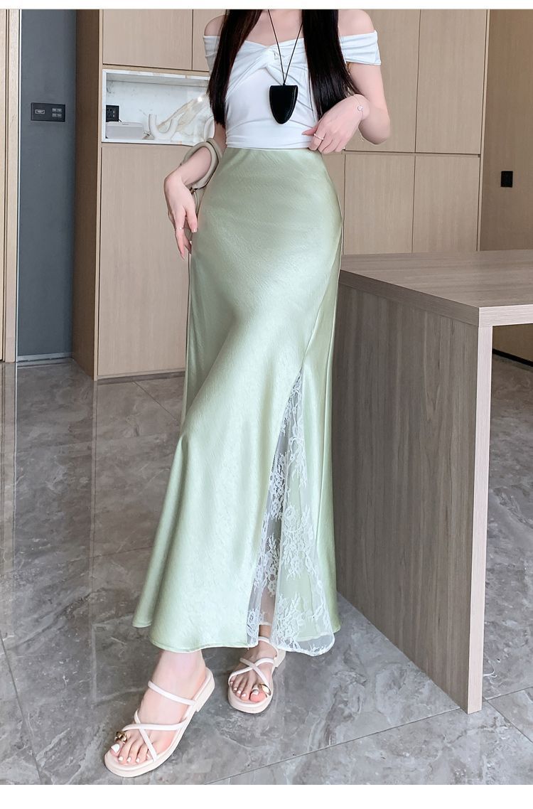 しなやかマーメイドシルエットロングスカート