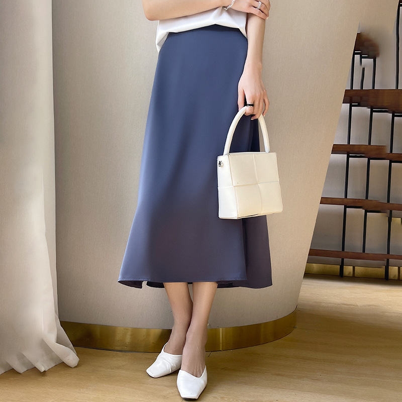 ロングスカート 優雅なシルエット 上品フレアスカート