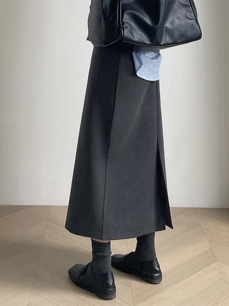ロングスカート シンプル上質ロングタイトスカート