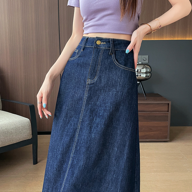 ロングスカート ハイウエストフレアAラインスカート
