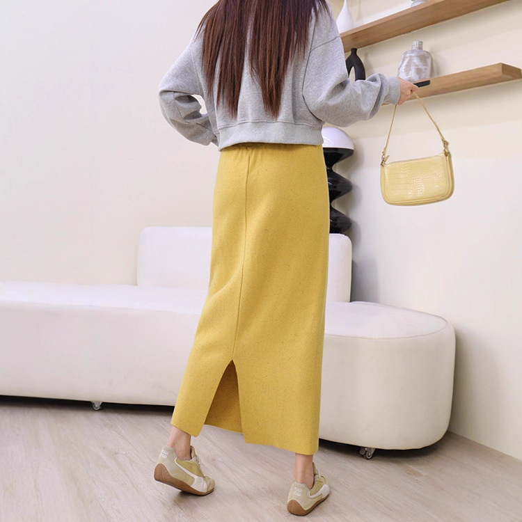 ロングスカート 柔らか質感のロングストレートスカート