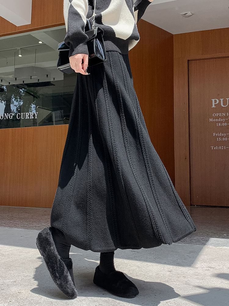フレアデザイン Aライン ロングスカート